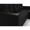 Угловой диван атланта б/с правый угол микровельвет чёрный еврокнижка