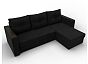Угловой диван атланта б/с правый угол микровельвет чёрный еврокнижка
