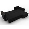 Угловой диван атланта б/с правый угол микровельвет чёрный еврокнижка