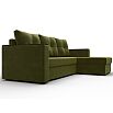Угловой диван атланта б/с правый угол микровельвет зелёный еврокнижка
