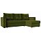 Угловой диван Атланта Б/С правый угол Микровельвет Зелёный