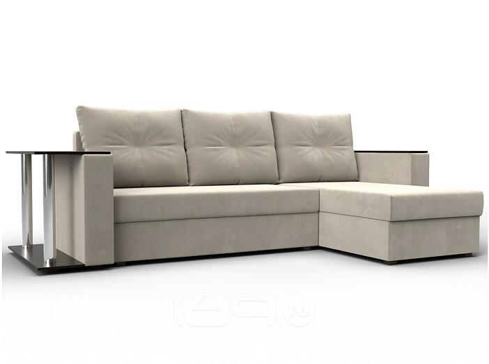 Угловой диван атланта микровельвет бежевый угол правый еврокнижка