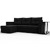 Угловой диван атланта микровельвет черный угол левый еврокнижка