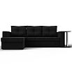 Угловой диван атланта микровельвет черный угол левый еврокнижка