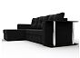 Угловой диван атланта микровельвет черный угол левый еврокнижка