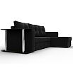 Угловой диван атланта микровельвет черный угол правый еврокнижка