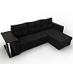 Угловой диван атланта микровельвет черный угол правый еврокнижка