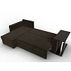 Угловой диван атланта микровельвет коричневый угол левый еврокнижка