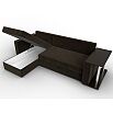 Угловой диван атланта микровельвет коричневый угол левый еврокнижка