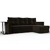 Угловой диван атланта микровельвет коричневый угол правый еврокнижка