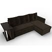 Угловой диван атланта микровельвет коричневый угол правый еврокнижка
