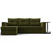 Угловой диван атланта микровельвет зеленый угол левый еврокнижка