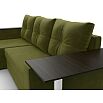 Угловой диван атланта микровельвет зеленый угол левый еврокнижка