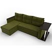 Угловой диван атланта микровельвет зеленый угол левый еврокнижка