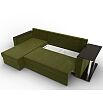 Угловой диван атланта микровельвет зеленый угол левый еврокнижка