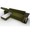 Угловой диван атланта микровельвет зеленый угол левый еврокнижка