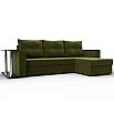 Угловой диван атланта микровельвет зеленый угол правый еврокнижка