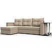 Угловой диван атланта велюр бежевый угол левый еврокнижка