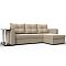 Угловой диван атланта велюр бежевый угол правый еврокнижка