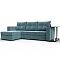 Угловой диван атланта велюр бирюзовый угол левый еврокнижка