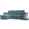 Угловой диван атланта велюр бирюзовый угол левый еврокнижка