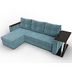 Угловой диван атланта велюр бирюзовый угол левый еврокнижка