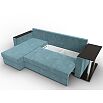 Угловой диван атланта велюр бирюзовый угол левый еврокнижка