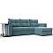 Угловой диван атланта велюр бирюзовый угол правый еврокнижка