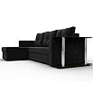 Угловой диван атланта велюр черный угол левый еврокнижка