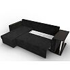 Угловой диван атланта велюр черный угол левый еврокнижка