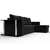 Угловой диван атланта велюр черный угол правый еврокнижка