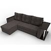 Угловой диван атланта велюр коричневый угол левый еврокнижка