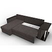 Угловой диван атланта велюр коричневый угол левый еврокнижка