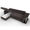 Угловой диван атланта велюр коричневый угол левый еврокнижка