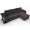 Угловой диван атланта велюр коричневый угол правый еврокнижка
