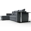 Угловой диван атланта велюр серый угол левый еврокнижка