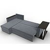 Угловой диван атланта велюр серый угол левый еврокнижка