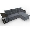 Угловой диван атланта велюр серый угол правый еврокнижка