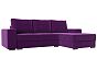 Угловой диван Дрезден правый Микровельвет Фиолетовый