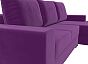 Угловой диван Дрезден правый Микровельвет Фиолетовый