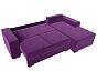 Угловой диван Дрезден правый Микровельвет Фиолетовый