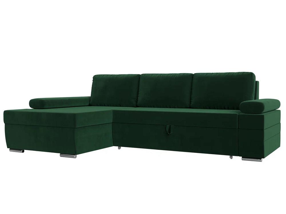 Угловой диван Канкун левый угол полностью Велюр Зелёный барный стул седа велюр темно серый