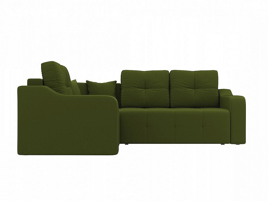 Угловой диван Кембридж   Микровельвет Зеленый левый угол мяч светящийся для собак средний tpr 5 5 см зеленый