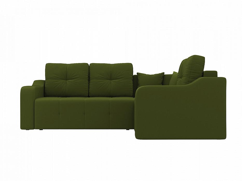 Угловой диван Кембридж   Микровельвет Зеленый правый угол мяч светящийся для собак средний tpr 5 5 см зеленый