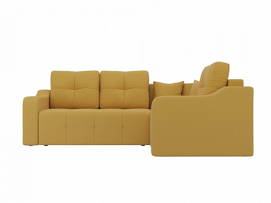 Угловой диван Кембридж  Микровельвет Желтый правый угол мяч светящийся для собак средний tpr 5 5 см желтый