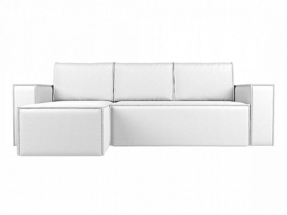Угловой диван Куба   Экокожа белый левый угол тарелки большие двухсекционные белые 205 мм 100 шт