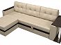 Диван угловой атланта м левый экокожа бежевый дельфин