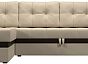 Диван угловой атланта м левый экокожа бежевый дельфин