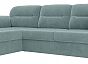 Диван угловой бостон левый велюр бирюза дельфин