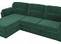 Диван угловой бостон левый велюр зеленый дельфин